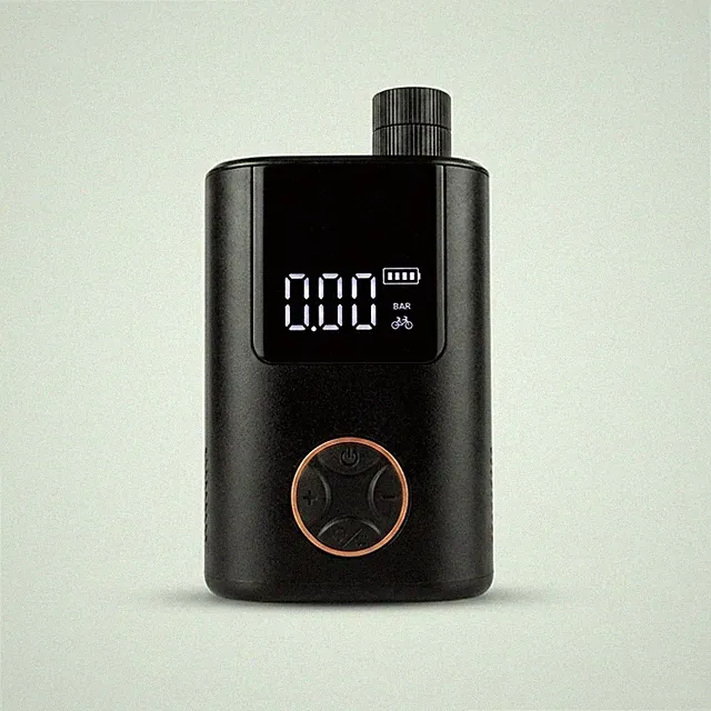IZZYMACH 150 PSI Electric Mini bike Pump, Gauge, Presta/Schrader, Black - NEW